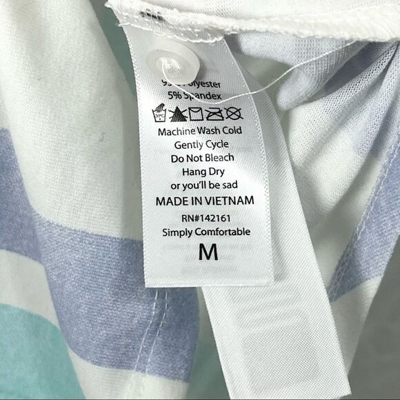 Lularoe Valentina Striped Shirt Size M - Picture 6 of 6